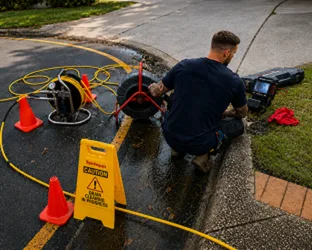 On-site drain inspection at a Allawah property